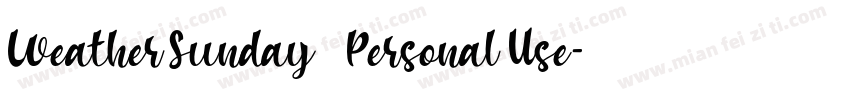 Weather Sunday   Personal Use字体转换